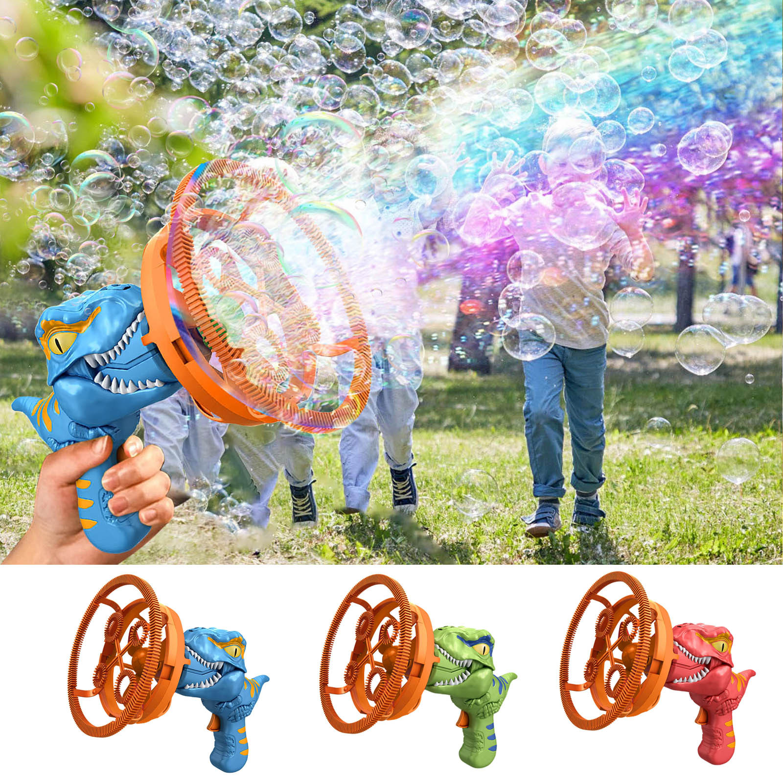 YZEGDCH Clearance Bubble Machine for Toddlers 1-3,Handheld Automatic Dinosaur Bubble Blower,Make Extra Large Bubbles,Green,Bubble Maker Toy for Indoor Outdoor Birthday Party